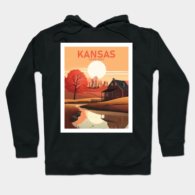 KANSAS Hoodie by MarkedArtPrints